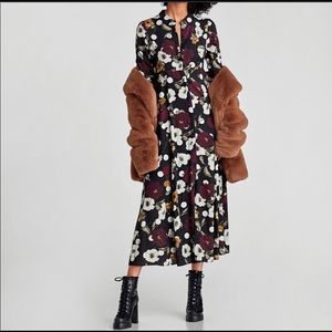 Zara Floral Midi Dress